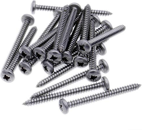 No.6 x 1.5 (3.5mm x 38mm) Pozi Pan Self-Tapping Screw - Stainless Steel (A2) (Pack of 20)