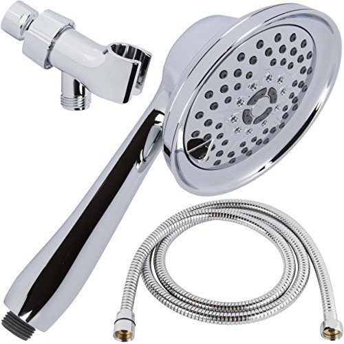 Aqua Elegante Shower Head - Massage & Mist Handheld Shower Kit, Chrome & California Certified, 3 Unique Settings, Self-Cleaning Nozzles, BPA Free, 1.8 GPM, Adjustable Rainfall Spray