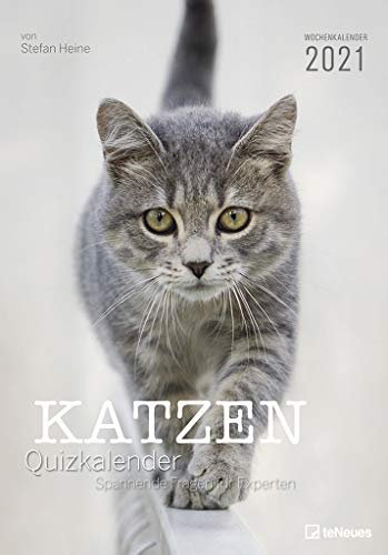 Stefan Heine Katzen Quizkalender 2021 Wochenkalender - Quizkalender - Rätselkalender - Jede-Woche-neue-Rätsel - Tierkalender - 23,7x34: Spannende Fragen für Experten. Jede-Woche-neue-Rätsel