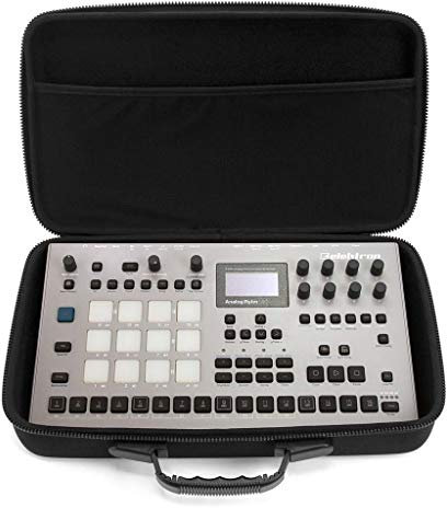 Analog Cases Pulse Case für Elektron Analog Rytm, Analog Four MKII & vergleichbare Drum Copmuter/Sampler (Transporttasche aus langlebigem, geformtem Eva/Nylon, robuster Gummitragegriff), Schwarz