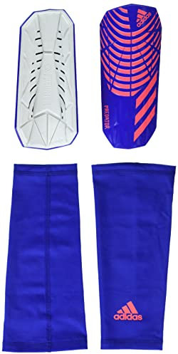 adidas Unisex-Adult League Predator Shin Guards, Hi-Res Blue/Turbo/White, X-Large