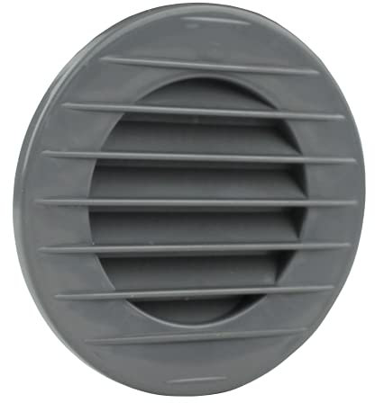 Griglia di ventilazione grigia per l'aerazione degli insetti, rotonda, griglia di scarico, ventilazione posteriore, Ø 60 mm