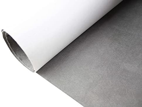 Selbstklebende Mikrofaserstoff Wildlederoptik Autofolie Velvet Folie (100x140cm, Grau)