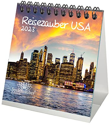 Reisezauber USA Tischkalender für 2023 Format 10cm x 10cm USA Stadt und Land - Seelenzauber