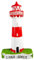 Magnet Leuchtturm List Sylt 6 x 3,5 x 1,5 cm Kühlschrankmagnet Maritim Deko GCG 1610