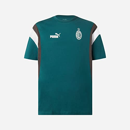 PUMA AC Milan 769339 FtblArchive Tee T-Shirt Men's Varsity Green-Flat Dark Gray XXL
