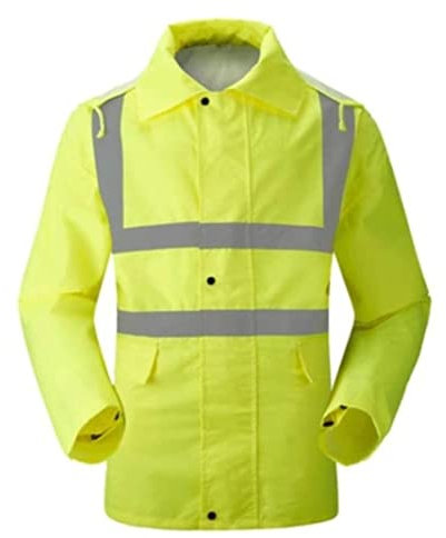 RUTAVM Warnweste Reflektorweste Oxford Stoffsicherheit Jacke reflektierende Regenausrüstung Sicherheit und wasserdichte Overalls Sicherheitsweste (Blue : Yellow, Size : XX-Large)