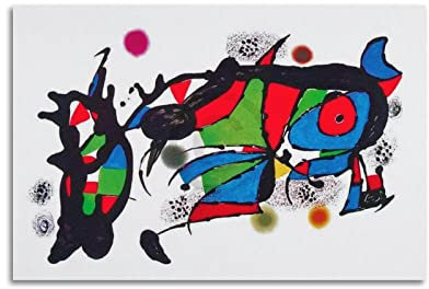 HAATTI Obra De Joan Miro von Joan Miro Surrealismus-Poster, Leinwand, Kunstdruck, zum Aufhängen, Foto, Geschenkidee, Dekoration, Heimkunstwerke, 40 x 60 cm