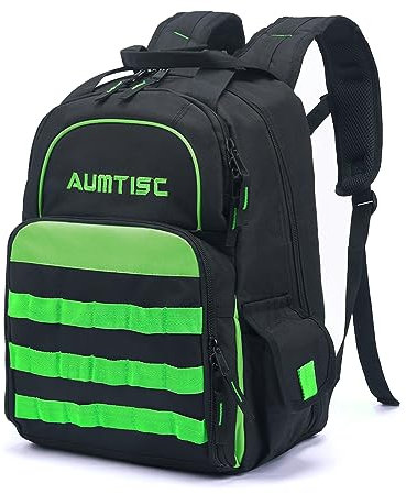 AUMTISC Zaino per attrezzi Zaino da cantiere per impieghi gravosi Borsa per attrezzi con tasca multiuso Zaino per lavori industriali e edili