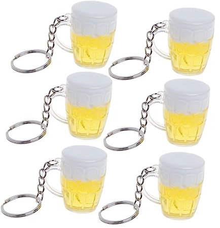 COHEALI 6stücke Teiliges Miniatur Bierkrug Schlüsselanhänger Dekoration Für Taschen Geschenkidee Für Männer Und Frauen Langlebig Und Vielseitig Einsetzbar Für Besondere Anlässe