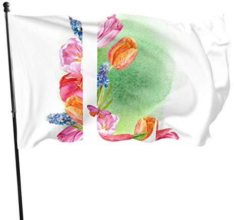 Bunter Buchstabe L, exquisiter besonderer Flaggenständer, 7,6 x 12,7 cm, dekorative Flaggen, 90 x 150 cm, lebendige Farben, hochwertiges Polyester und Messingösen