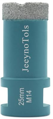 JeeynoTols Diamant Fliesenbohrer 25mm - M14 Diamantbohrer Lochsäge für Fliesen Porzellan Keramik Marmor Granit,für Winkelschleifer