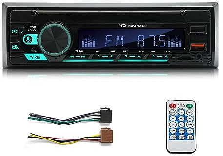 Haptufer 1Set Car Bluetooth MP3 Player Multifunction Plug-in U Disk Car Radio with Multi-Color Function for Car