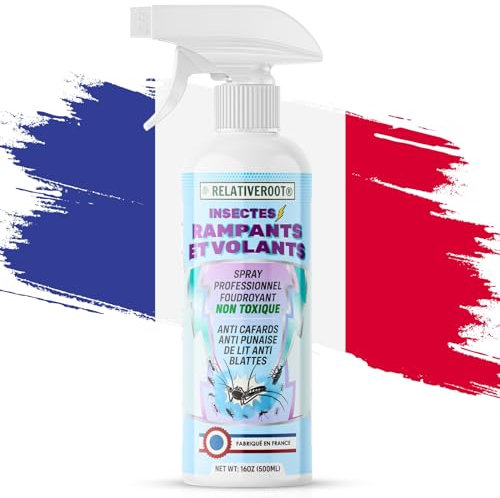 Produit Anti Cafard Professionnel Puissant Non Toxique sans insecticide et Sans Odeur | Traitement Anti Blattes et Cafards Made in France | Anti Punaises de Lit | 500ml