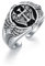 925 Sterling Silver Gothic Angel Wing Cross Ring Guardian Archangel Vintage Feather Viking Cool Punk Goth Biker Rings for Men Women Adjustable US6-8