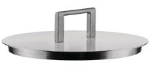 Alessi Convivio DC200/16 - Design Lid, 18/10 Stainless Steel, with Steel Knob and PVD Coating, 16 cm, Mat