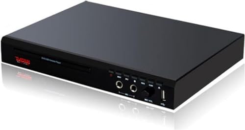 XARONF Home DVD player jukebox, Support USB interface playback/microphone interface, With CD/AV cable/remote control