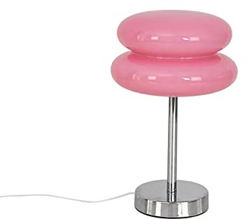 predolo Moderne Eierkuchen-Pilz-Tischlampe mit einzigartigem Design für stilvolle Dekoration, ROSA