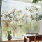 AIBIIN Fensteraufkleber mit Vögeln, Baumzweig, Blumenmuster, grüne Blätter, Nest, statischer Glasaufkleber, doppelseitig, Fensteraufkleber für Schlafzimmer, Wohnzimmer