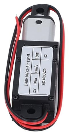 Micro Actionneur Linéaire électrique 12 V, Course 10 Mm, Poussée 150 N, Interrupteur de Fin de Course sécurisé, Connecteur de Montage ABS en Tube D'aluminium IPX4