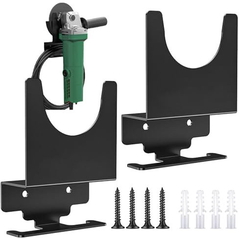 2 Angle Grinder Holder - Wall Mount Stand Peg Board Tool, Wall Clamp Bracket, Small Grinder Tool for Jack Stand, 5inch Angle Tools, Polishers