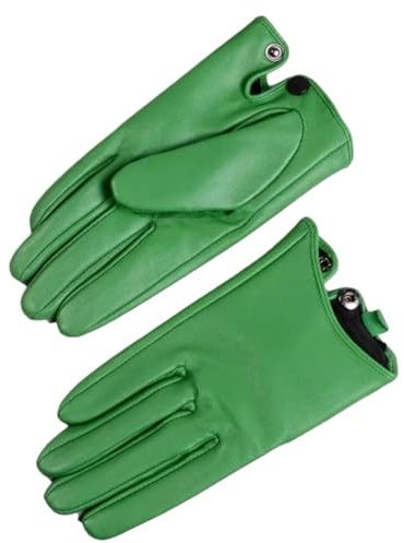 Lederhandschuhe für Herren, echtes Schaffell, ein Knopf, kurze Handschuhe, EN8, XL