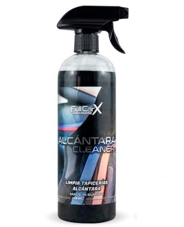 FULLCARX Alcantara Cleaner 750ml Limpiador Alcántara Coche, Limpia Tapicerías Textil, Potente Elimina Manchas Asientos Tapicería, Aroma Fresco Neutraliza Olor, Producto Limpieza Detailing Profesional
