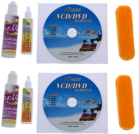 Verasail Kit de nettoyage pour lecteur CD DVD ROM 8 x
