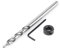 Drill Bit Set, Industrial Electric Drill 3/8 Inch Round Tip Straight Tip Drill Bit with Adjustable Depth Stop for Wood Drill Bit Hex Stop