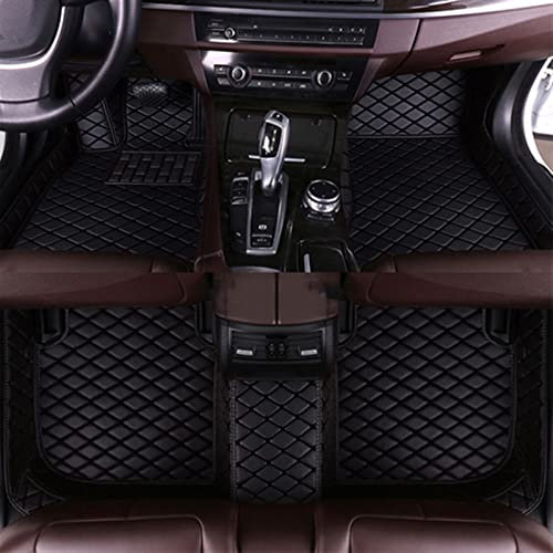 dzstnbhd pour Maserati pour Levante 2016 2017 2018 Tapis De Sol De Voiture en Cuir Personnalisé Coussinets De Pied Automatiques LHD Tapis Imperméables(Noir)