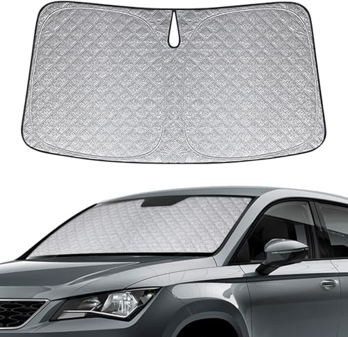 Parasol de Ventana Delantera de Coche Compatible con Seat/Cupra Ateca 2016-2025, Parasol para Parabrisas de Coche en el Interior Plegable, Protección UV Reflectante
