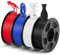 ANYCUBIC PLA Filament 1,75mm, Refill PLA und Spool Kit, 3D Drucker Filament PLA, Vakuumverpackung, Intelligente Identifikation, 4KG Schwarz Weiß Blau Rot