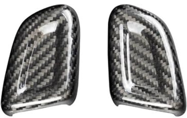 zyppk Schaltknauf-Zierabdeckung, passend for Volvo, XC40 XC60 XC90 S90 S60 V60 V90 2021, Kohlefaser-Auto Schutzhülle für Schaltknauf