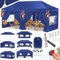 KESSER® Pavillon Faltpavillon 6x3m Festzelt mit 6 abnehmbaren Seitenwänden, Gartenzelt Höhenverstellbar & Wasserdicht + Tasche Rollbar Bodenanker Pop-Up Klicksystem UV-Schutz 50+ Partyzelt Navyblau