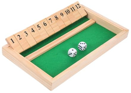 SUPVOX Schachspiel umgeben Holzplattenspiel Familien-Mathe-Spiel Mathe-Lernspiel Brettspiele aus Holz lustiges Würfelspiel Zahlenplättchen aus Holz Tisch-Mathe-Spiel Familien-Würfelspiel