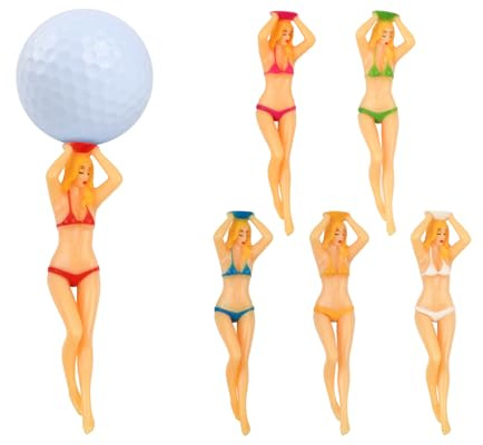 DS. DISTINCTIVE STYLE 6 tee da golf in plastica divertenti accessori da golf per gli uomini regali unici da golf per uomini roba da golf divertenti tee da golf gadget da golf essenziali per il golf