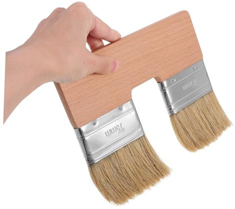 Didiseaon Pinceau U à Double Tête Poils de Outil Artistique pour Huile Décoration Murale