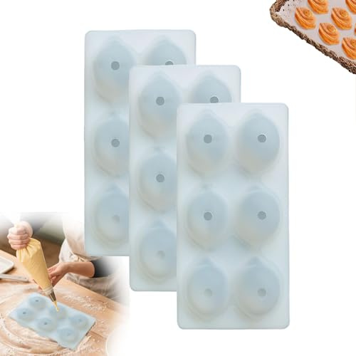 Generisch Frucht Silikonform, 6-Gitter Kreative Zitronenform, Nicht-Stick-Gussform für Brownies Kuchen Mousses Desserts, Geeignet für Ofen Mikrowelle Geschirrspülmaschine (1)