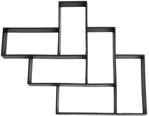Hemobllo DIY Rectangular Cement Floor Tile Mold for Garden Path Paving Durable Plastic Reusable Mould for Artistic Patio Walkways Easy to Use and Clean for Decoration
