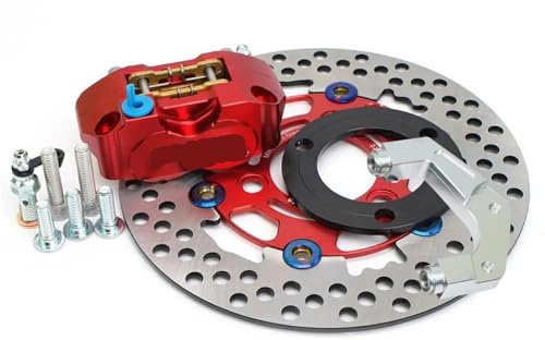 Disco Freno Da 220 Mm Pinza A 3 Fori RPM 84 Montaggio Radiale, Per YAM&AHA Aerox Nitro BWS 100 JOG 50 Rr(RedB)