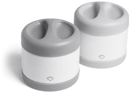 Springlane Kitchen Juego de 2 recipientes térmicos para helado, 500 ml, acero inoxidable
