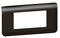 Legrand 079054L Mosaic Plaque de Finition Horizontale pour 4 Module, Noir Mat
