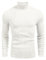 COOFANDY Mens Jumper Turtle Neck Knitted Sweater Pullover Winter Slim Fit Long Sleeve Basic Warm Jumpers White XL
