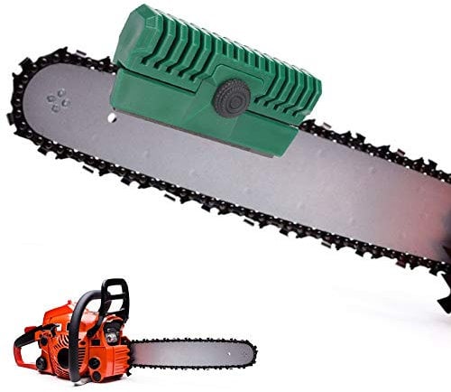 Chainsaw Bar Rail Dressers, Universal Electric Chainsaw Chain Guide Bar Rail Dresser File Steel Chain Saw Track Repairer Tool for Stihl/Husqvarna/Echo Models Bars