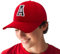 Baseballkappe 3D-Stickerei Lässige Baumwolle Alphabet A-Z Red Caps Schwarz Brief Snap Back Hut Hüte Unisex Jungen Mädchen Cap Baseball ROT Hut Kinder - A