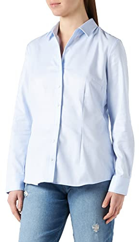 Seidensticker Damen Bluse - City Bluse - Bügelleicht - Hemdblusenkragen - Slim Fit - Langarm - 100% Baumwolle