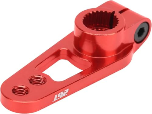 RC Servo Arm, Upgraded 25T Lenkgetriebe Arm für 1/8 1/10 RC Car, Leichtbau Design, Durable Upgrade Zubehör für Rennsport, Gelände und Alltag (rot)