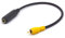 HTGuoji Câble RCA 6,35 mm, plaqué or TRS femelle vers RCA mâle unique, cordon adaptateur 30 cm