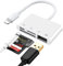 Tec-Digi SD Card Reader Adapter, Compatible With Lightning, 4 in 1 USB Camera Connection Kit,SD/TF Camera Card Reader Adapter,USB 2.0 Female OTG Adapter USB OTG for Phone 13/12 11 X Xs 8 7 etc & Pad