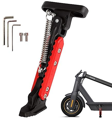 ulip Scooter Kickstand Parken Stand Füße Unterstützung Ersatzteil Kompatibel für Ninebot Max G30/Max G30LP Elektro-Scooter Schwarz Rot